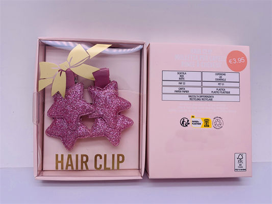 Praktische Sparkly Star haarclip voor kinderen Polyester Glitter 1 paar