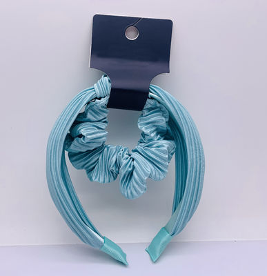 Praktische meisjes blauwe fluweel scrunchie, lichtgewicht breed fluweel hoofdband
