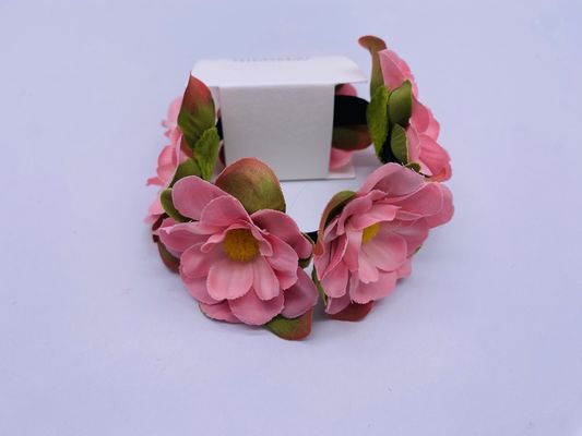 Roze Party Flower Hair Scrunchies Multiscene Duurzame mode stijl