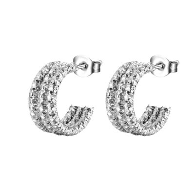 Unisex Full Pave Diamant Ohrringe Middelgrootte Met Schroef Achterste bevestigingsoplossing