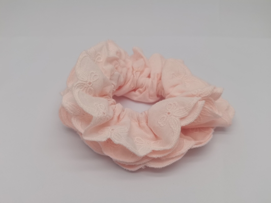 Roze scrunchies met stof en haarband voor meisjes Meerdere haargroottes en evenementen