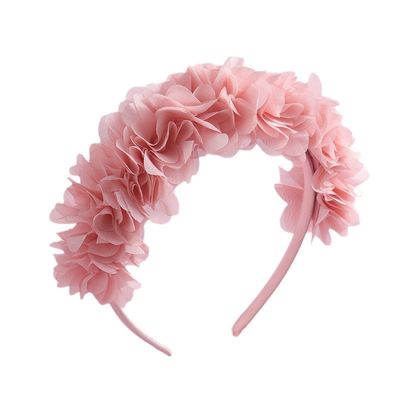 Roze bloemen haarband voor dagelijks gebruik of bij speciale gelegenheden