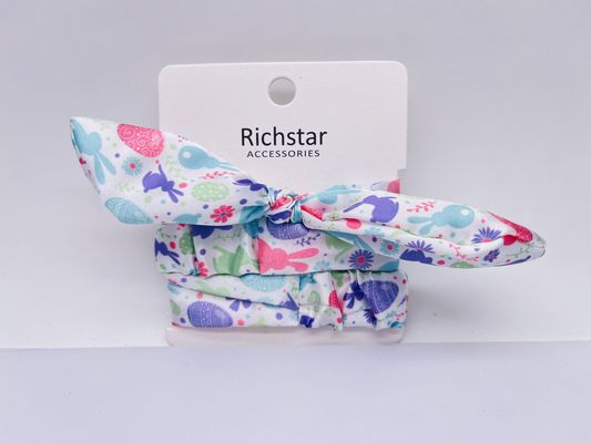 Verschillende kleuren en vormen Kleurrijke Paashaar Scrunchie met boog