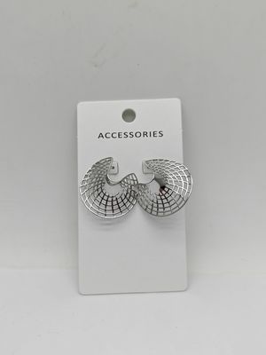 Modieus ontwerp zilveren metalen oorbellen voor unisex mode sieraden oorbellen