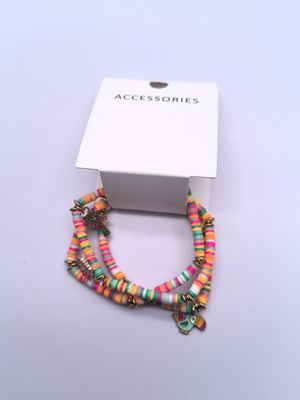 Gepersonaliseerde kleurrijke 3-pakket armband met schattig vogel hanger