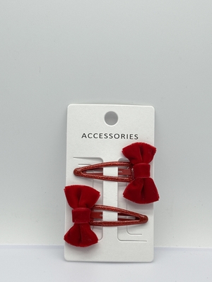 Kerst Atomosfeer 2 Pakketten Red Bow haar clip
