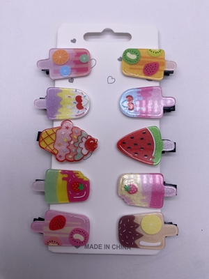Effen Stijl Strik IJsje Haarclips voor Kinderen Veelzijdig en Schattig