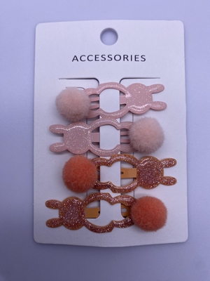 Duurzaam schattig 4 pakjes konijnenhaar clips