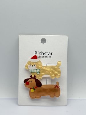 Uniek Ontwerp Schattig Dier Acryl 2-Stuks Haarclip