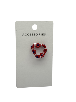 Boheemse bloemen rijstkralen elastische ring multi-kleuren bloem ontwerp