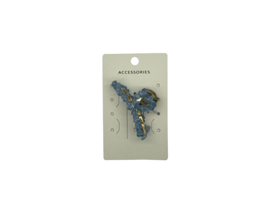 Handgewonden haarspeld met natuurlijke kristallen grindklauw