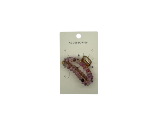 Handgewonden haarspeld met natuurlijke kristallen grindklauw