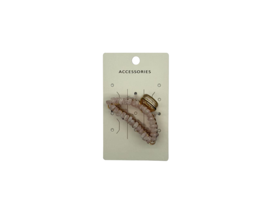 Handgewonden haarspeld met natuurlijke kristallen grindklauw