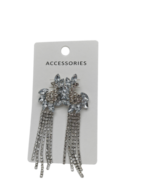Nieuwe aankomst Mode Mode Rhinestone Tassel Drop Oorbellen voor vrouwen Luxe Full Crystal Tassel Oorbellen Statement Sieraden