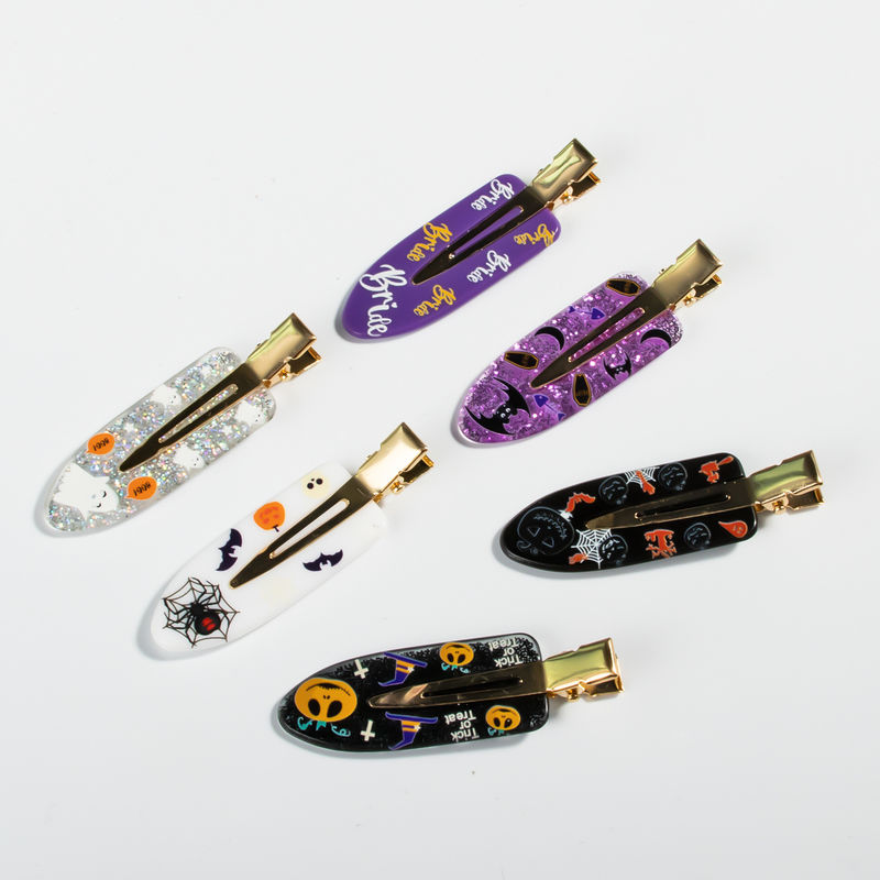 Veelkleurige halloween haarbarretten, duurzame halloween haarclips voor volwassenen