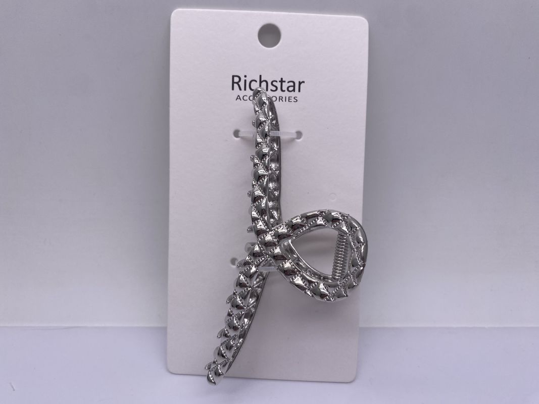 Geometrische metalen haar accessoires Claw Clip Praktische zilveren kleur