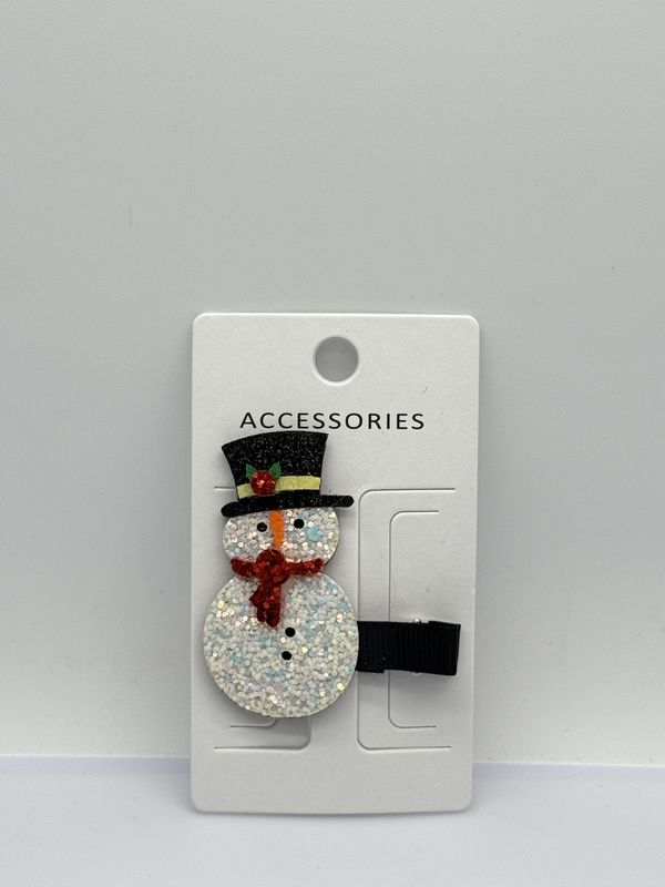 Verschillende kleuren grote schattig kerst sneeuwman haar clip voor het kerstseizoen
