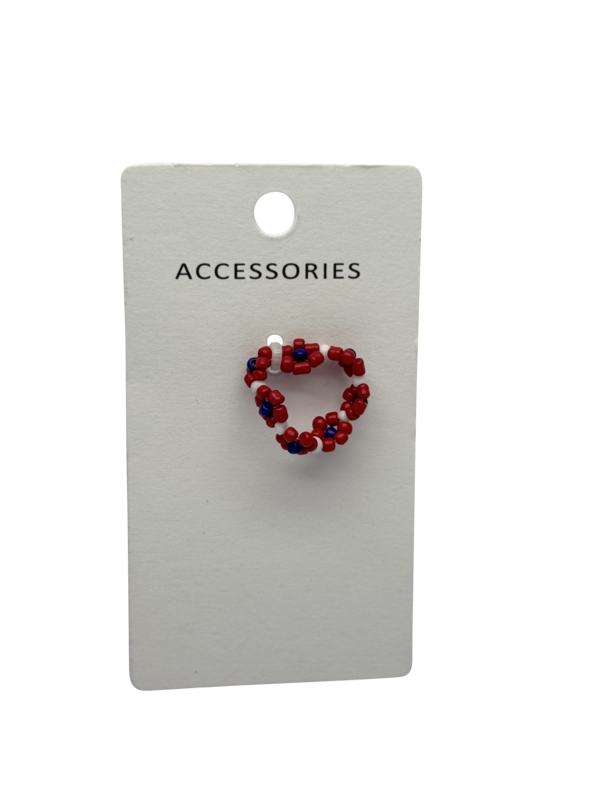 Boheemse bloemen rijstkralen elastische ring multi-kleuren bloem ontwerp