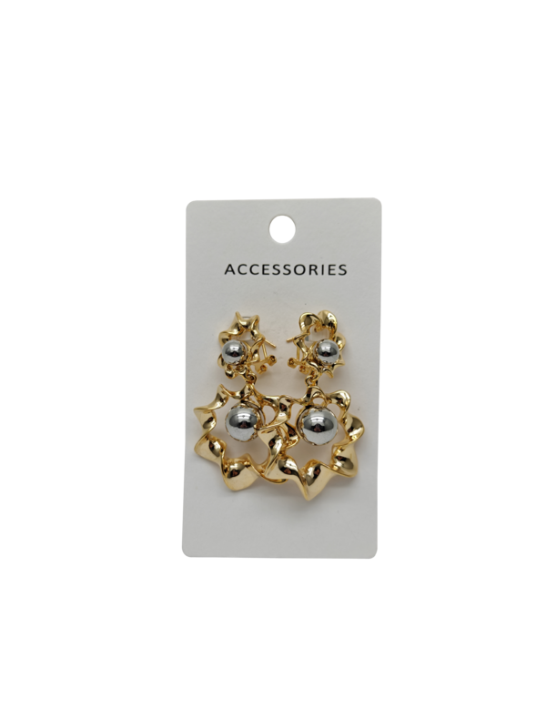 Vintage bloemen parelknopjes van legering