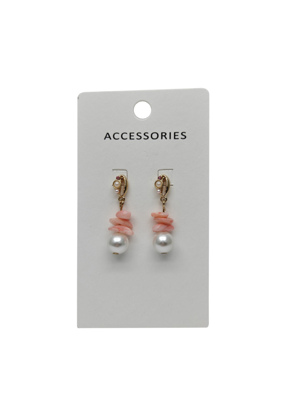 Natuurstenen kralen parel hanger oorbellen voor meisjes